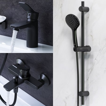 Комплект смесителей AM.PM X-Joy F42985A00 Черный матовый 