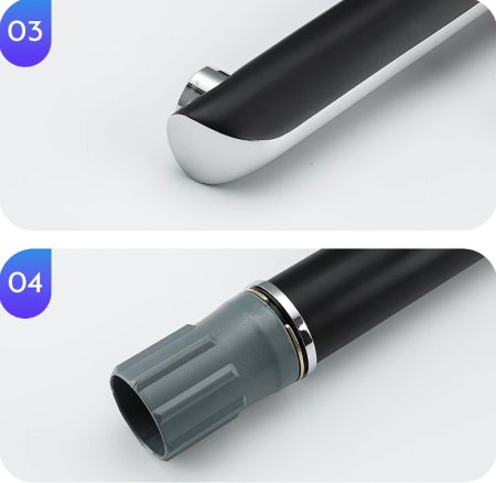 Смеситель для раковины Gappo G03-6 G1003-16 Черный матовый Хром 