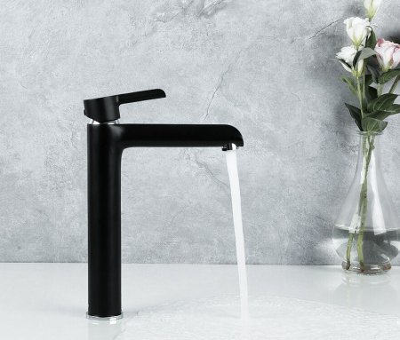 Смеситель для раковины Gappo G03-6 G1003-16 Черный матовый Хром 