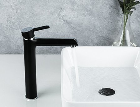 Смеситель для раковины Gappo G03-6 G1003-16 Черный матовый Хром 