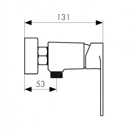 Смеситель для душа Kaiser Terso 70077 Хром 