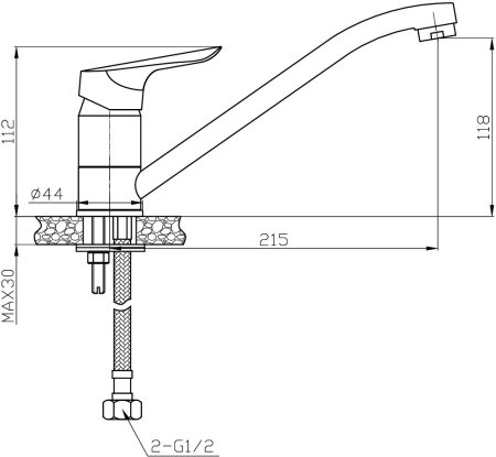 Смеситель для кухонной мойки ESKO RIO (Rio 05) 