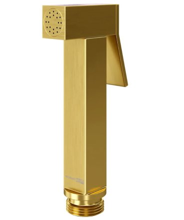 Гигиеническая лейка WasserKRAFT A213 с фиксатором, золото матовое 