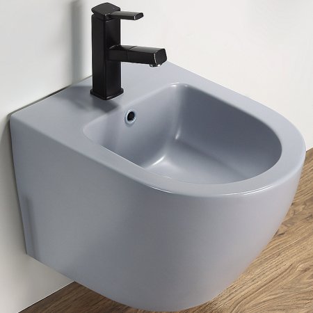 Биде CeramaLux В2342BDMHL подвесное Голубое матовое 