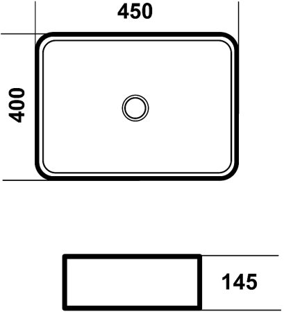 Раковина-чаша Grossman Falcon 45 GR-3053 Белая 