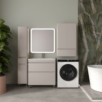 Тумба напольная STYLELINE "Атлантика 80", Люкс Плюс карамель с раковиной Атлантика 80