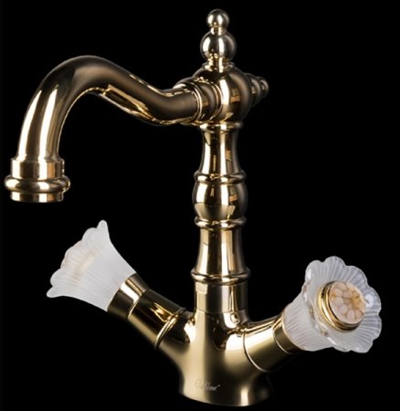 Смеситель для раковины Boheme Camelia 292 Золото 
