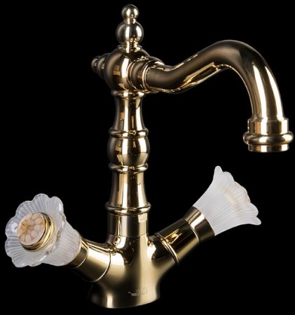 Смеситель для раковины Boheme Camelia 292 Золото 