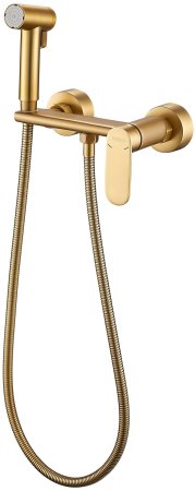 Гигиенический душ со смесителем Haiba матовое золото (HB5516-5) 