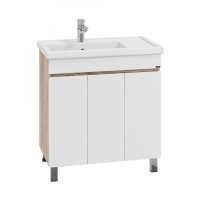 Тумба для ванной Санта Марс 80 П напольный янтарный с умывальником Фостер 80П