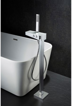 Смеситель для ванны Black&White Universe 6982U Хром Белый матовый 