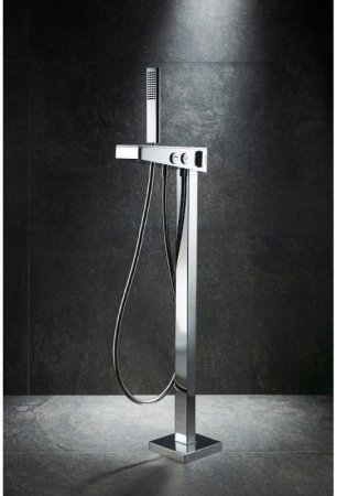 Смеситель для ванны Black&White Universe 6982U Хром Белый матовый 