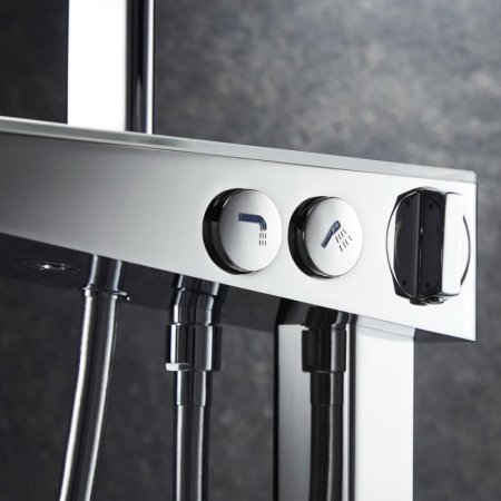 Смеситель для ванны Black&White Universe 6982U Хром Белый матовый 