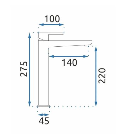 Смеситель для раковины без донного клапана Rea Orix REA-B7779 