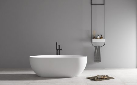 Акриловая ванна ABBER AB9241MW белая матовая 