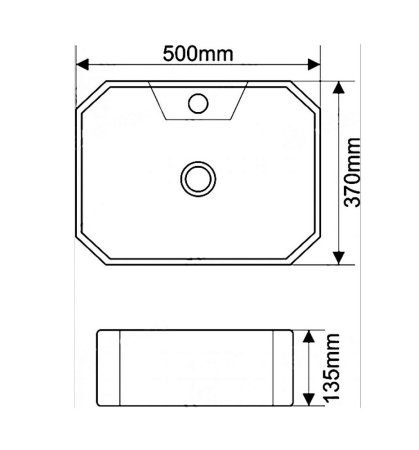 Раковина SantiLine SL-1083 белая глянцевая 