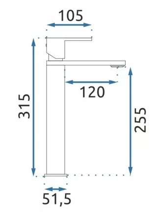 Смеситель для раковины без донного клапана Rea Flip REA-B2006 