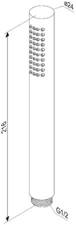 Ручной душ Damixa Scandinavian Pure 936020300 Черный матовый 