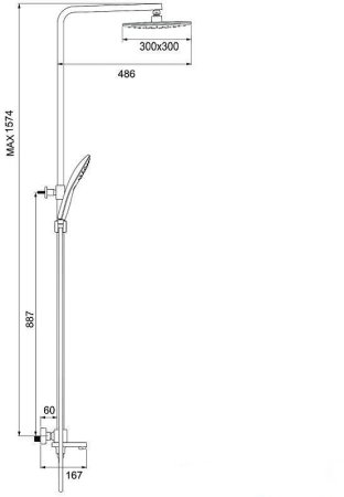 Душевая система Gappo G18 G2418-40 с термостатом Хром 