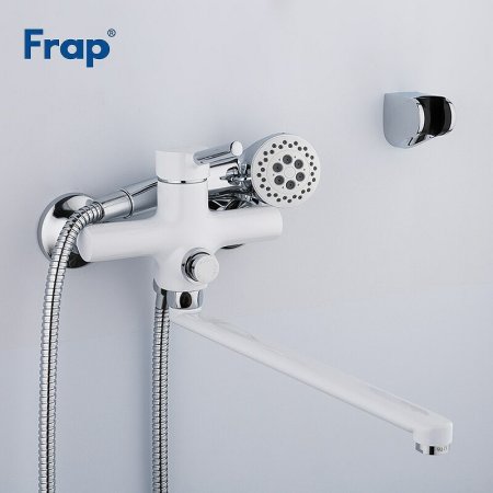 Смеситель для ванны Frap H44-8 F2244-8 универсальный Белый Хром 