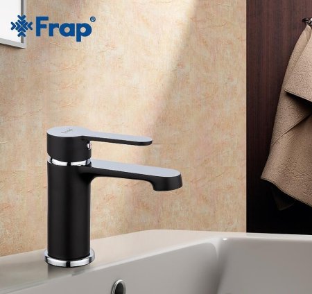 Смеситель для раковины Frap H42 F1042 Черный матовый Хром 