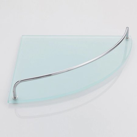 Стеклянная полка Frap F19 F1907-2 угловая Хром 