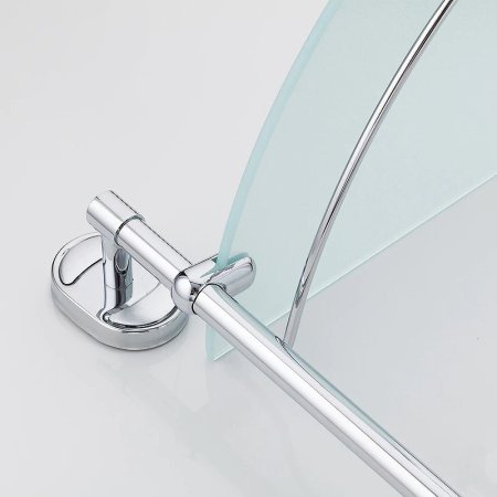 Стеклянная полка Frap F19 F1907-2 угловая Хром 