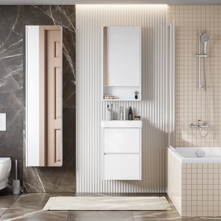 Тумба под раковину Aquaton Сканди 45 1A251601SD010 подвесная Белая 