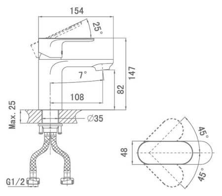 Смеситель D&K Durer Bayern DA1252101 для раковины 