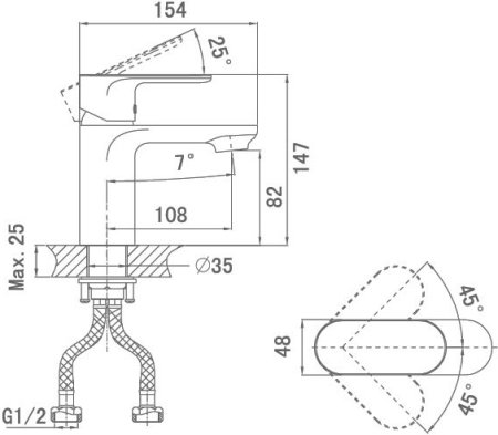 Смеситель D&K Durer Bayern DA1252101 для раковины 