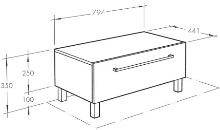 Тумба Aquaton Мадрид 80 1A131903MA010 Белая 
