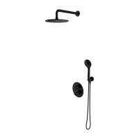 Душевой комплект Omnires Y SYSYT05BL с термостатом черный