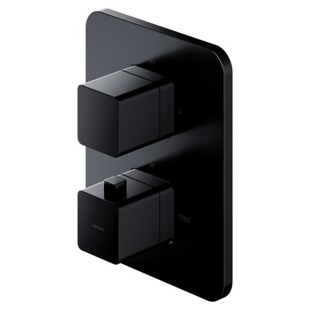 Смеситель Omnires Parma PM7436BL для ванны с душем черный, скрытого монтажа 