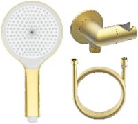 Лейка для душа с держателем (с подключением шланга) и шлангом Raglo R476.42.03, золотой сатин