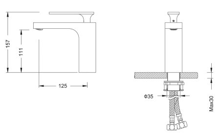 Смеситель Timo Torne 4361/03F для раковины, черный 