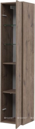 Шкаф-пенал Aquanet Lino (Flat) 35 дуб веллингтон 
