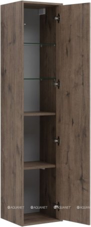 Шкаф-пенал Aquanet Lino (Flat) 35 дуб веллингтон 