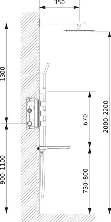 Душевой комплект Timo Petruma SX-5149/00SM с внутренней частью, хром 