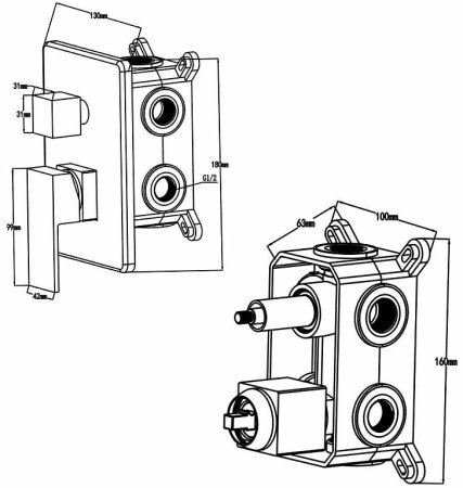 Душевая система Swedbe Platta 5545 Хром 