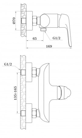 Cмеситель для душа GANZER THERESA GZ24051 CHROME 