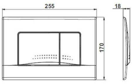 Клавиша смыва Roca Active 32B 8901130B1 Хром глянцевый 