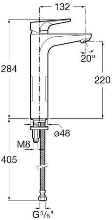 Смеситель для раковины Roca Atlas 5A3790C0M Хром 