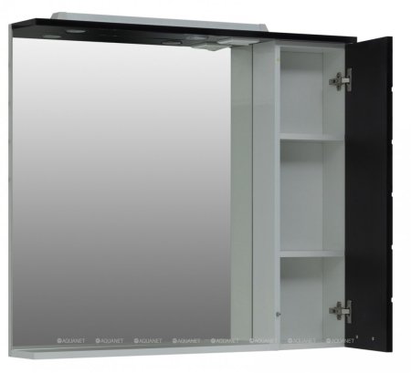 Зеркало-шкаф Aquanet Сити 100 белый, черный 