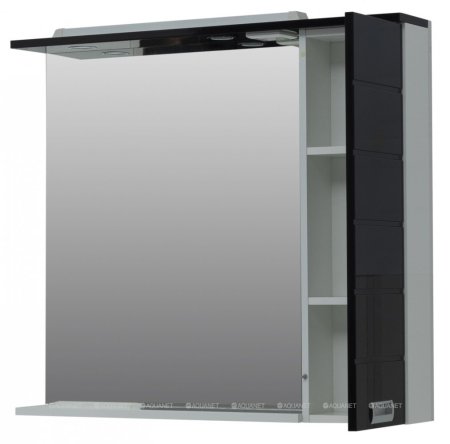 Зеркало-шкаф Aquanet Сити 100 белый, черный 