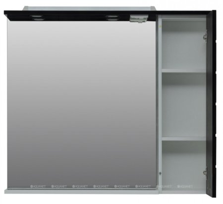 Зеркало-шкаф Aquanet Сити 100 белый, черный 