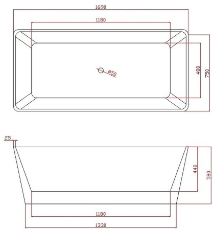 Акриловая ванна Azario Lincoln 170x80 LIN17080 без гидромассажа 