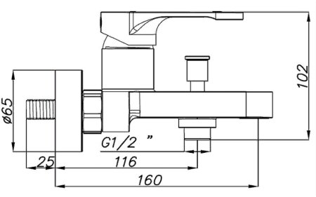 Смеситель для ванны Azario Viano AZ-15830501 Хром 
