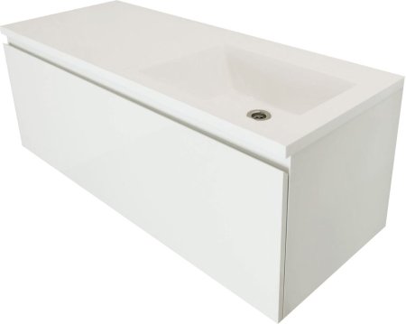 Тумба с раковиной Эстет Dallas Luxe 130 подвесная, 1 ящик, R 