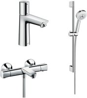 Комплект для ванной Термостат Hansgrohe Ecostat universal 13123000 для ванны с душем + Смеситель Ha Комплект для ванной Термостат Hansgrohe Ecostat universal 13123000 для ванны с душем + Смеситель Ha