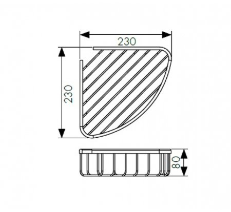 Полка корзина Kaiser KH-5011 угловая Бронза 